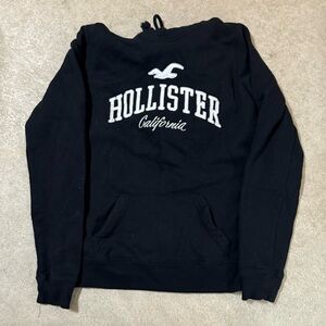 Hollister Navy Hooded Sweatshirt Logo